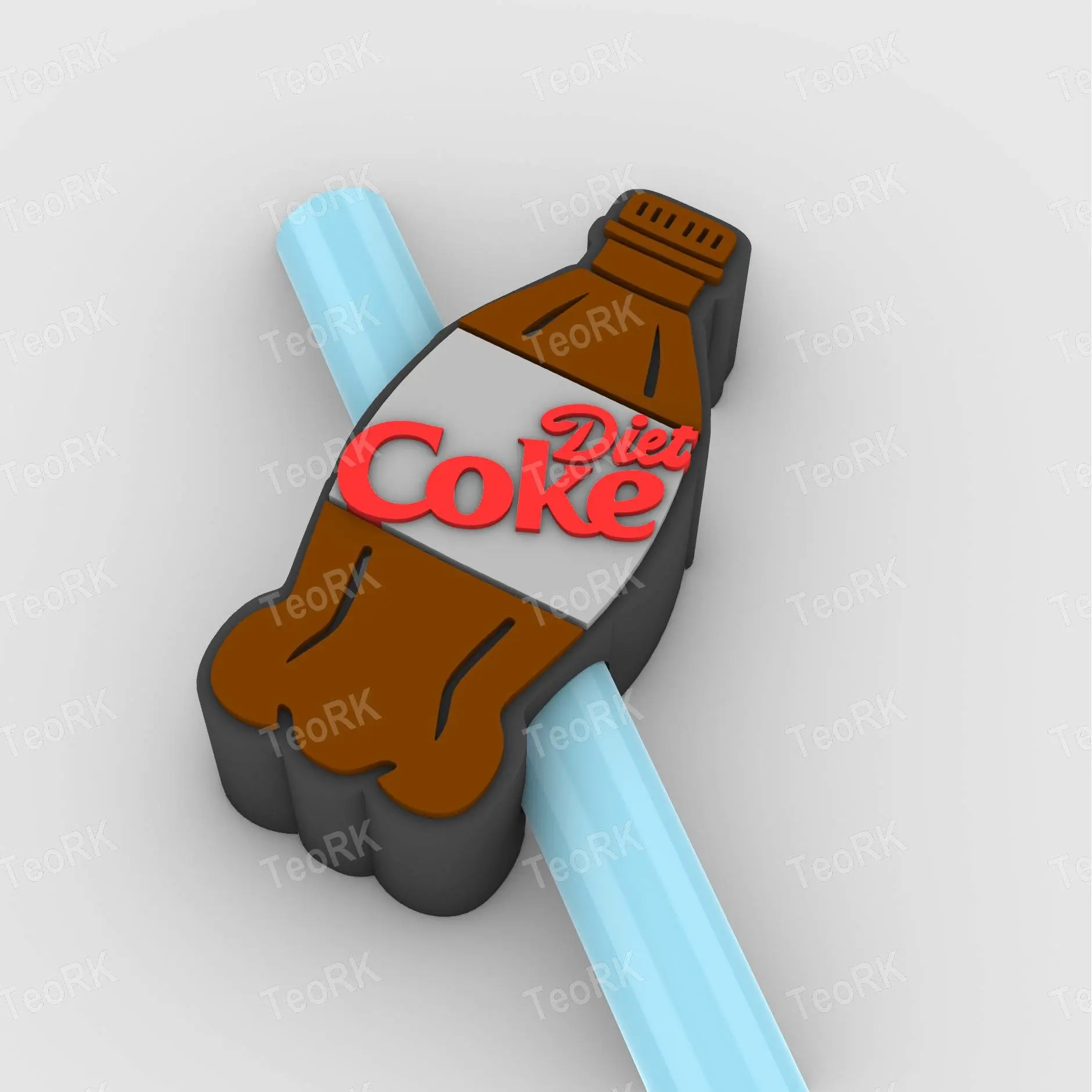 Straw Topper DIET COKE BOTTLE