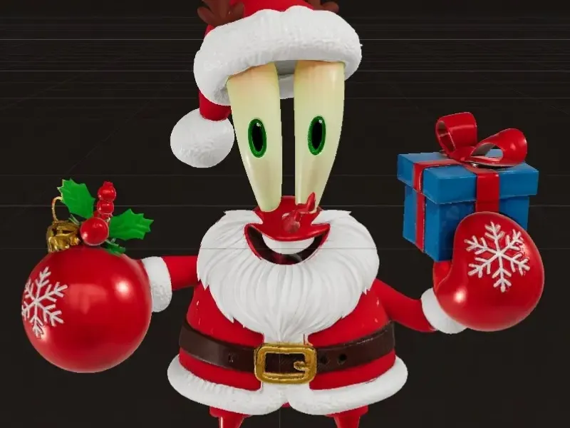 Santa Claus With Mr. Krabs