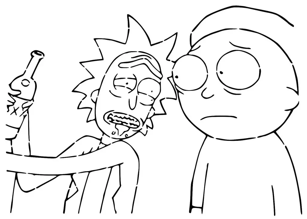 Rick and Morty stencil 6