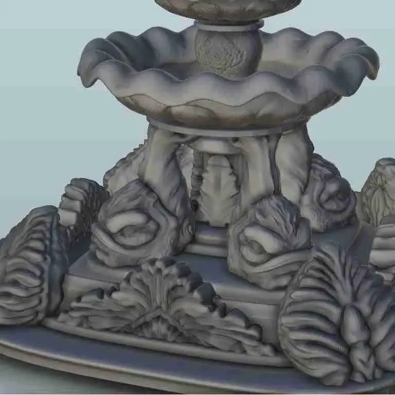 Gothic fountain - scenery medieval miniatures warhammer