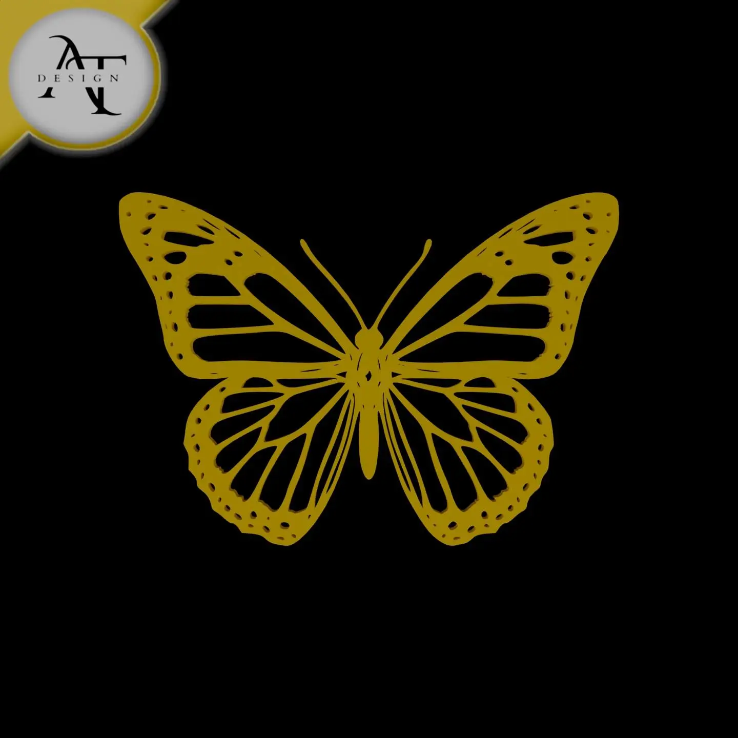 Butterfly - Silhouette - 2D Wall Art Decor