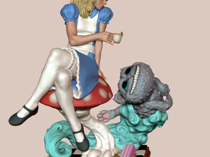 Alice And The Cheshire Cat