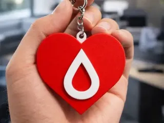 Llavero Salud Corazon Gota