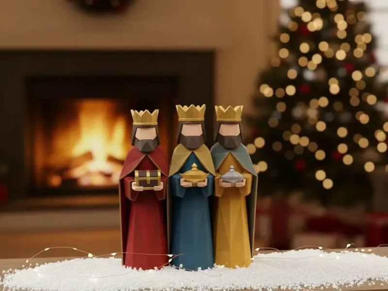 Le figure del presepe dei Re Magi I Tre Re