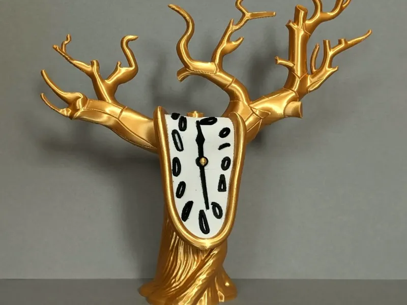 Salvador Dali inspired surreal Clock Tree
