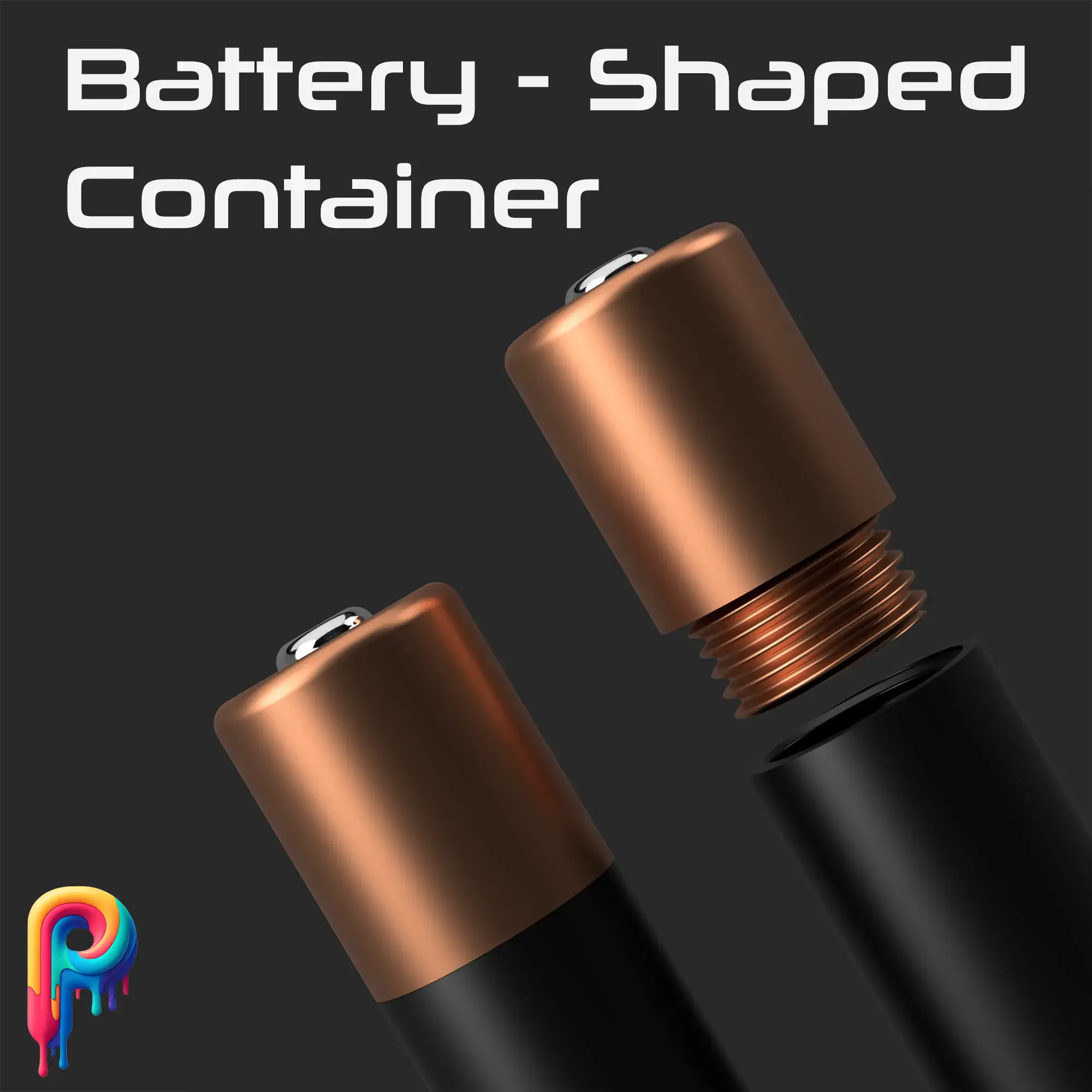 Contenitore a forma di batteria di Polymeria