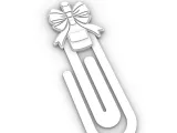 Paperclip celebration bottle with bow - bookmark-1
