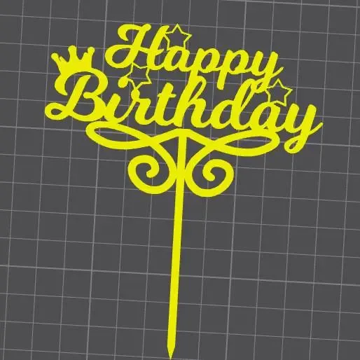 cake topper Happy Birthday crown