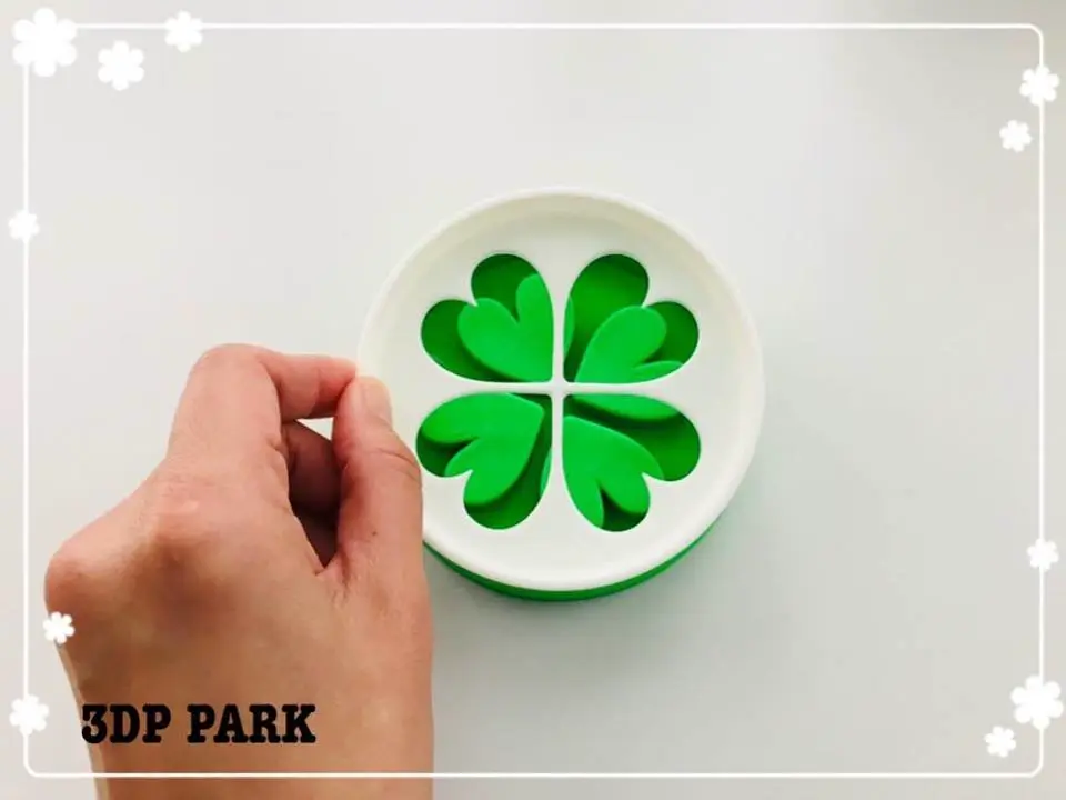 Lucky Clover Soap Box and Coaster