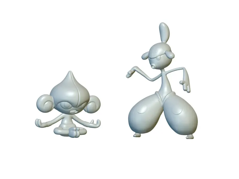 Pokemon Meditite & Medicham (#307 & #308) - 3D Printing!