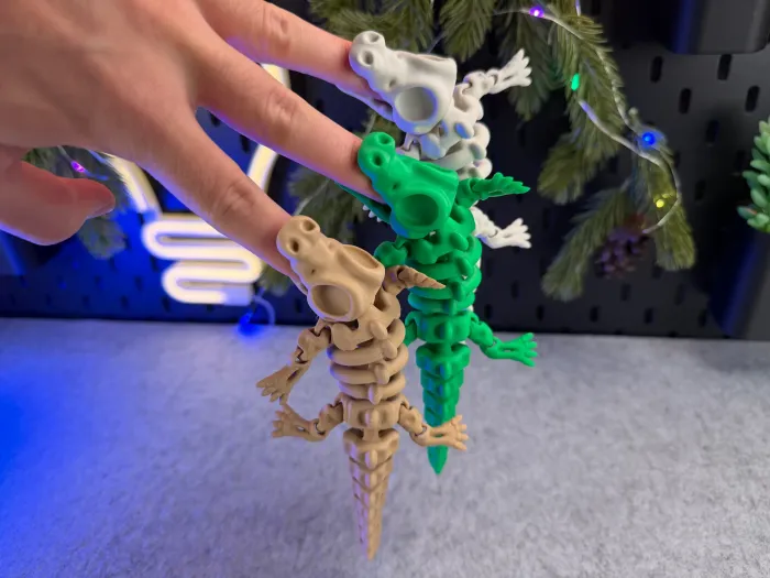 Articulated Skeleton Crocodile - Toys - PLA - 3D printed product - фото 7