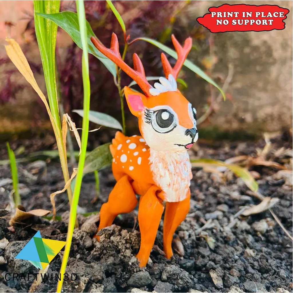 Cute Articulated Deer 3D Model!