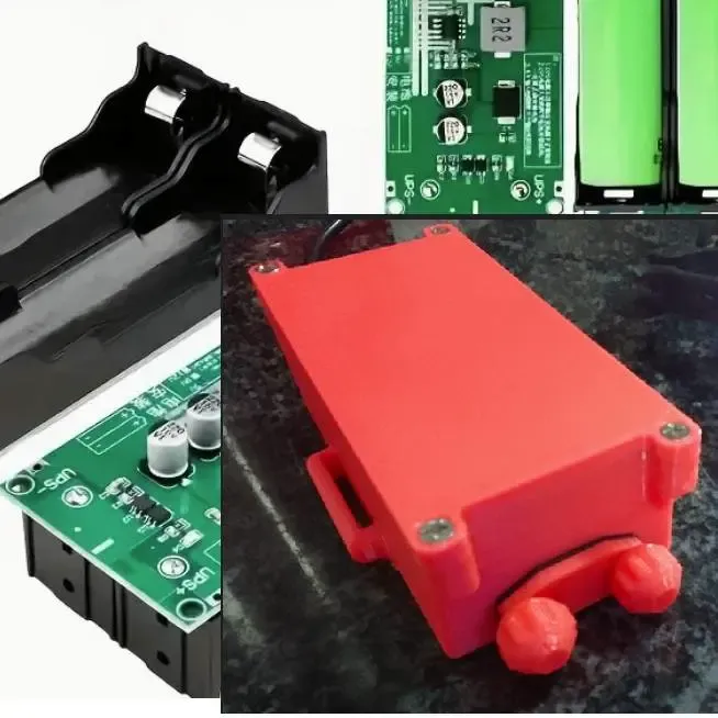 Case Dual 18650 lithium battery charger module waterproof