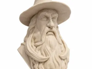 Wizard Bust – Fantasy Sculpture, Dumbledore, Harry Potter