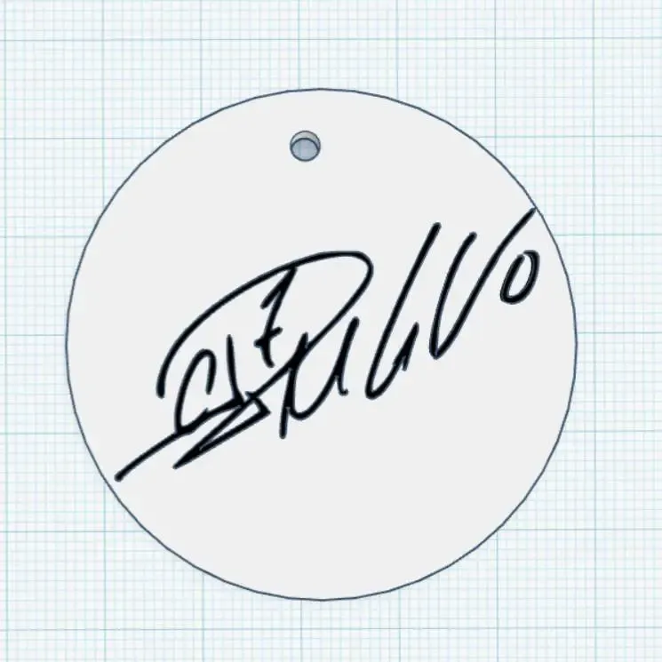Cristiano Ronaldo Signature Keychain – 3D Printable STL