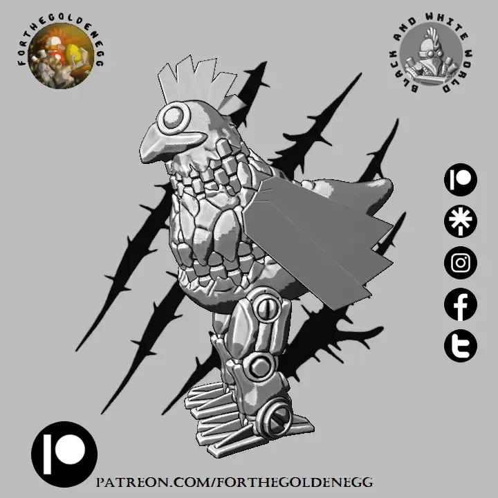 Gamma Chicken (32mm scale, scaleable)