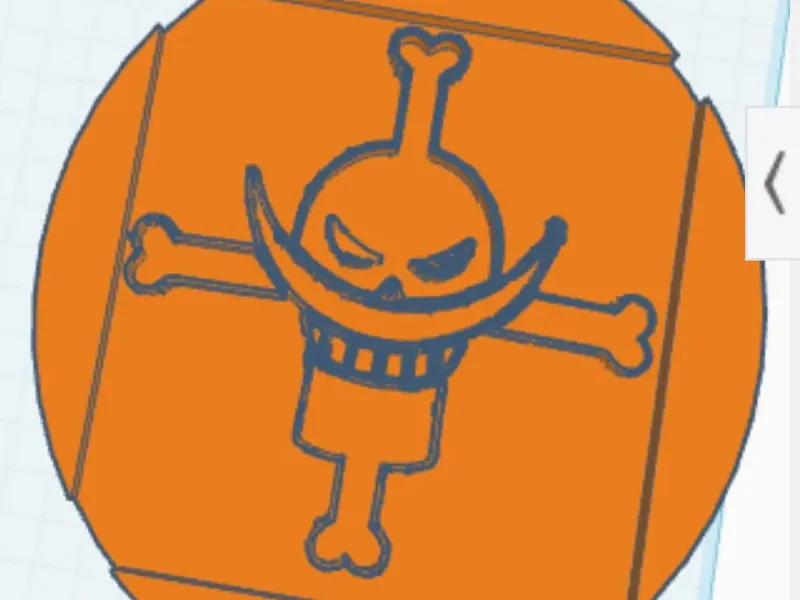 One Piece Whitebeard Jolly Roger - "Stamped" wall decor