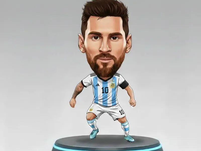 Verzamelminiatuur: Lionel Messi (Bobblehead/Chibi-stijl)