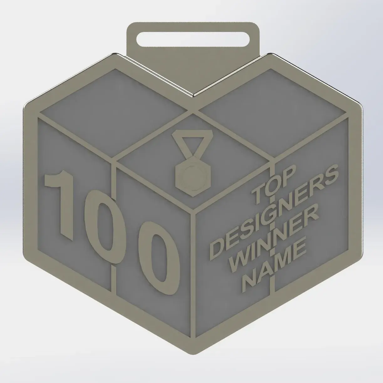 Creality Cloud Top 100 Printers Logo Medal