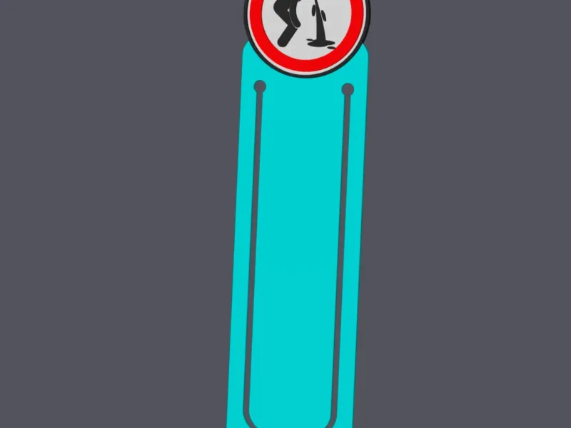 Vomit Forbidden v1 - Traffic Sign - Bookmark