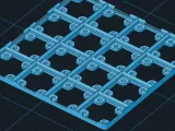 Gridfinity Base 40mm unit 4x4 w Connectors w 4.9x2.5mm magne-0