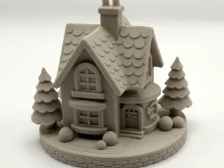 Winter House Scene