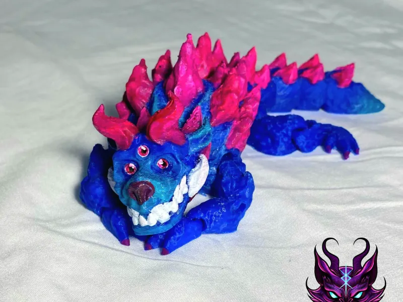 Frostflare Draak - Gearticuleerd Elementair Wezen