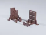 Cute Chocolate Character (Whole & Bitten) - Print-in-Place-1