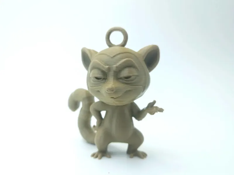 🐒 Sassy Lemur Keychain – Cute Attitude 3D Printable Model