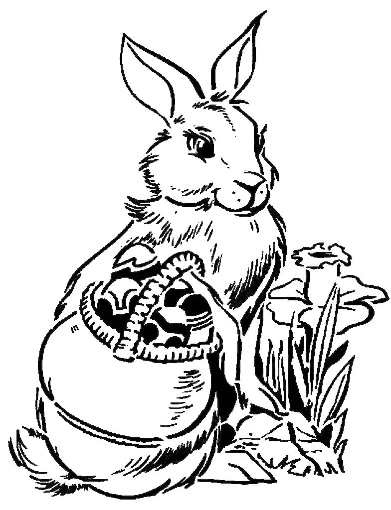 Easter Bunny Stencil Free
