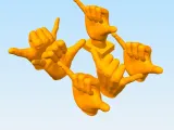SHAKA HAND SURFER WALL MOUNTED - NO SUPPORTS-1