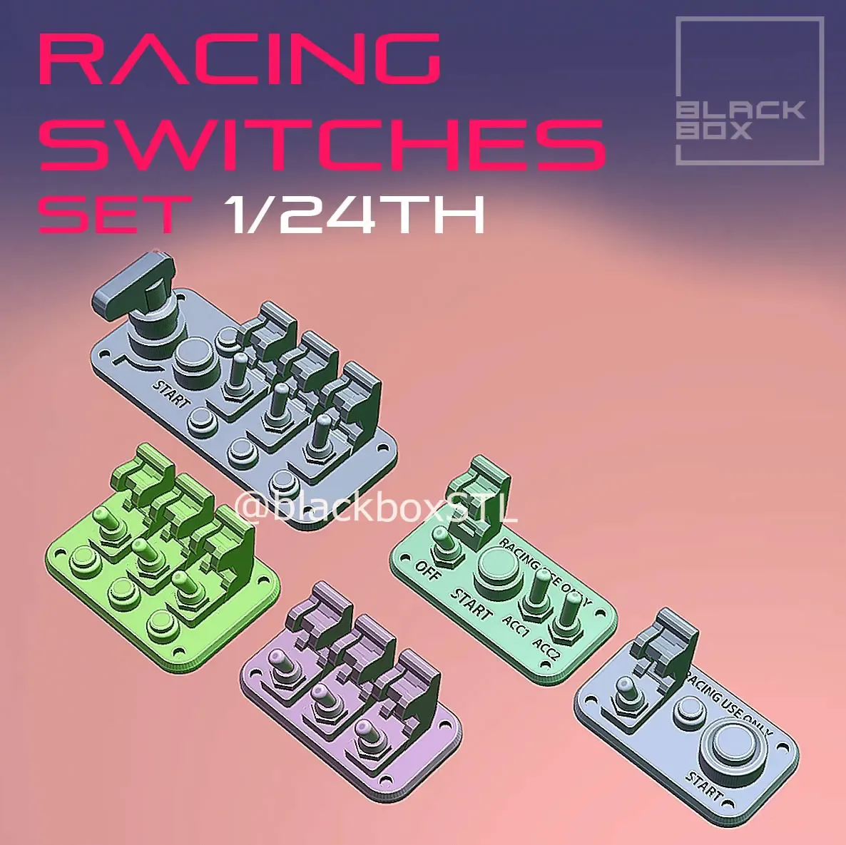 Racing Switches Set for modelkit and diecast 1-24th scale