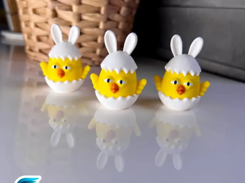 Pulcino di Pasqua Uovo Coniglietto - Nessun supporto