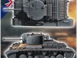 Valentine Mark Mk. X infantry tank - miniatures ww2 vehicle-3
