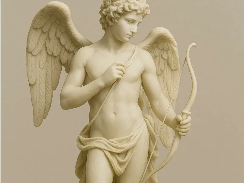 Eros Inspired Angel Statue STL | Greek Mythology Sculpture |