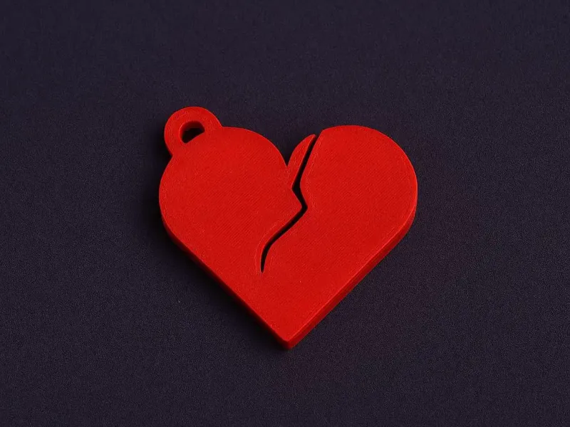 Broken Heart Keychain