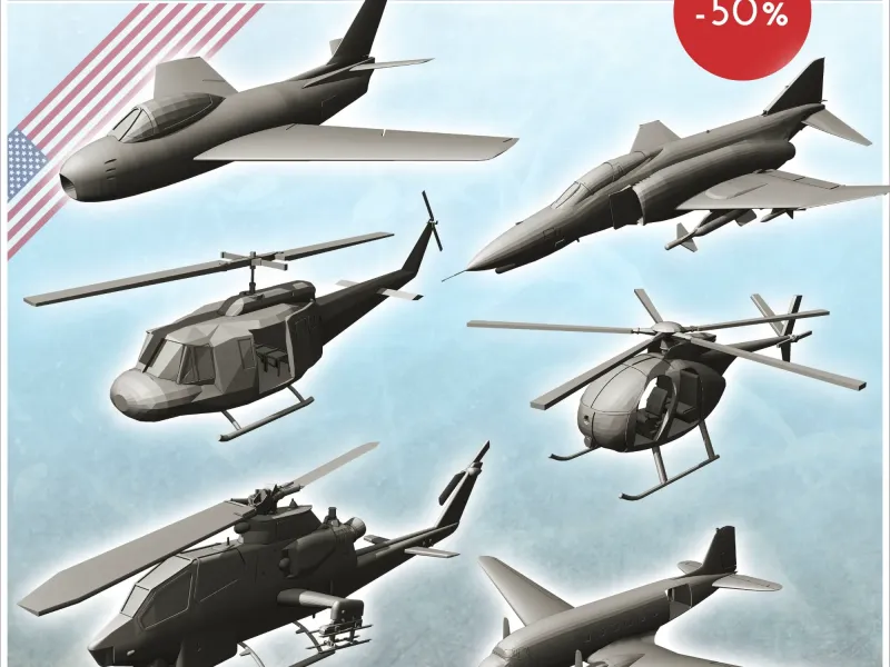 Cold Era US military aircrafts pack No. 1