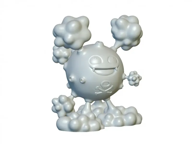 Pokemon Koffing - gata pentru imprimarea 3D!