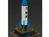 Rocket Launch Platform STL Space Base Rocket Model 3D-0