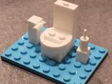 BlockBricks compatible toilet: WC, paper and brush-2