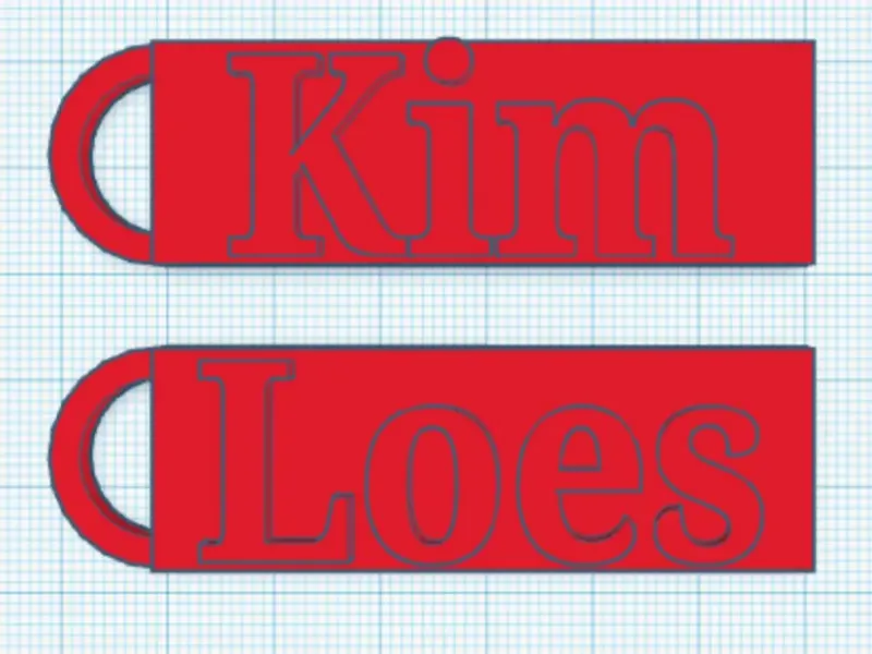 Sleutelhanger Kim en loes