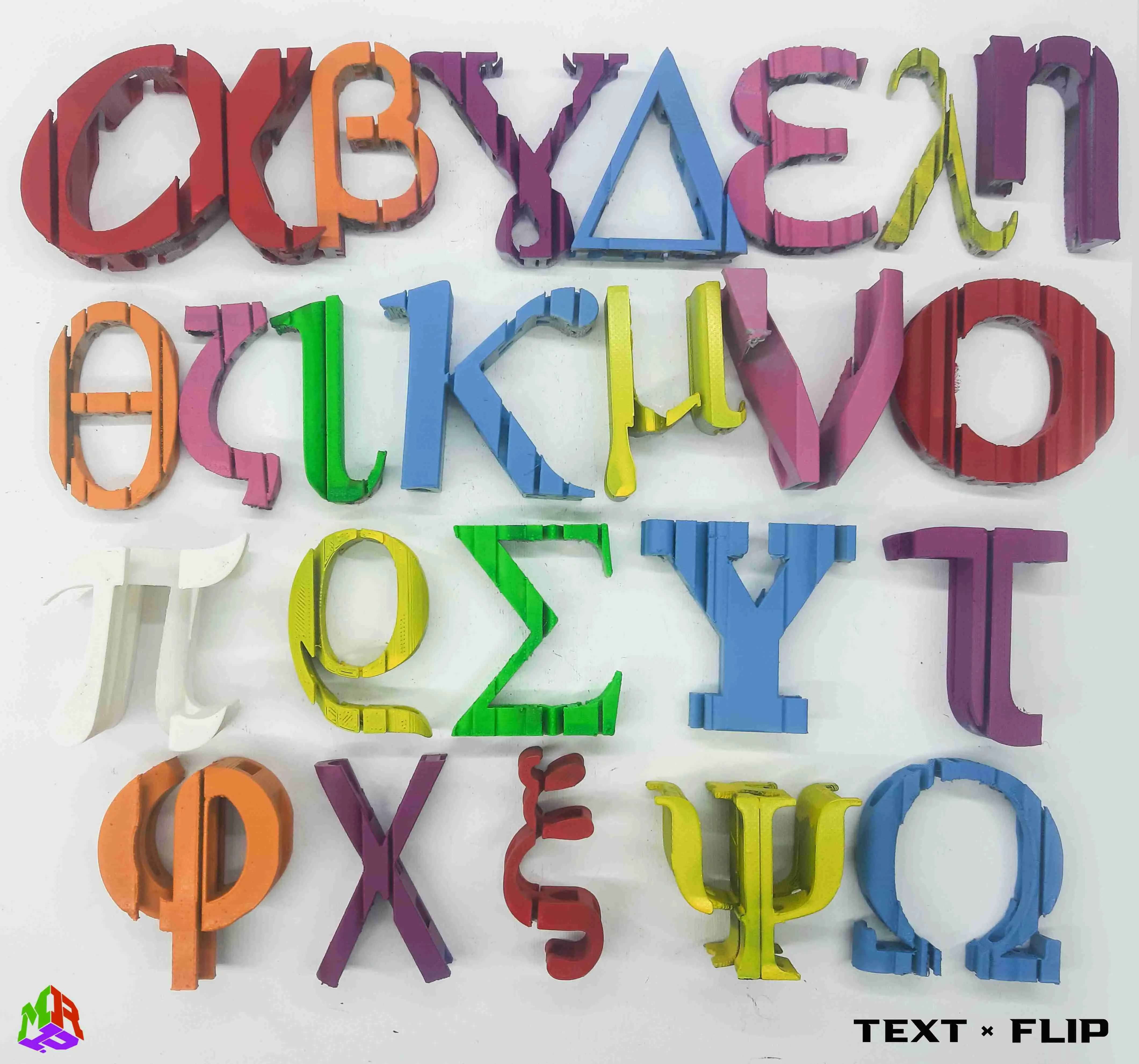 Text Flip - Greek alphabet pack 3
