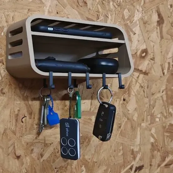 Organizador de pared con ganchos