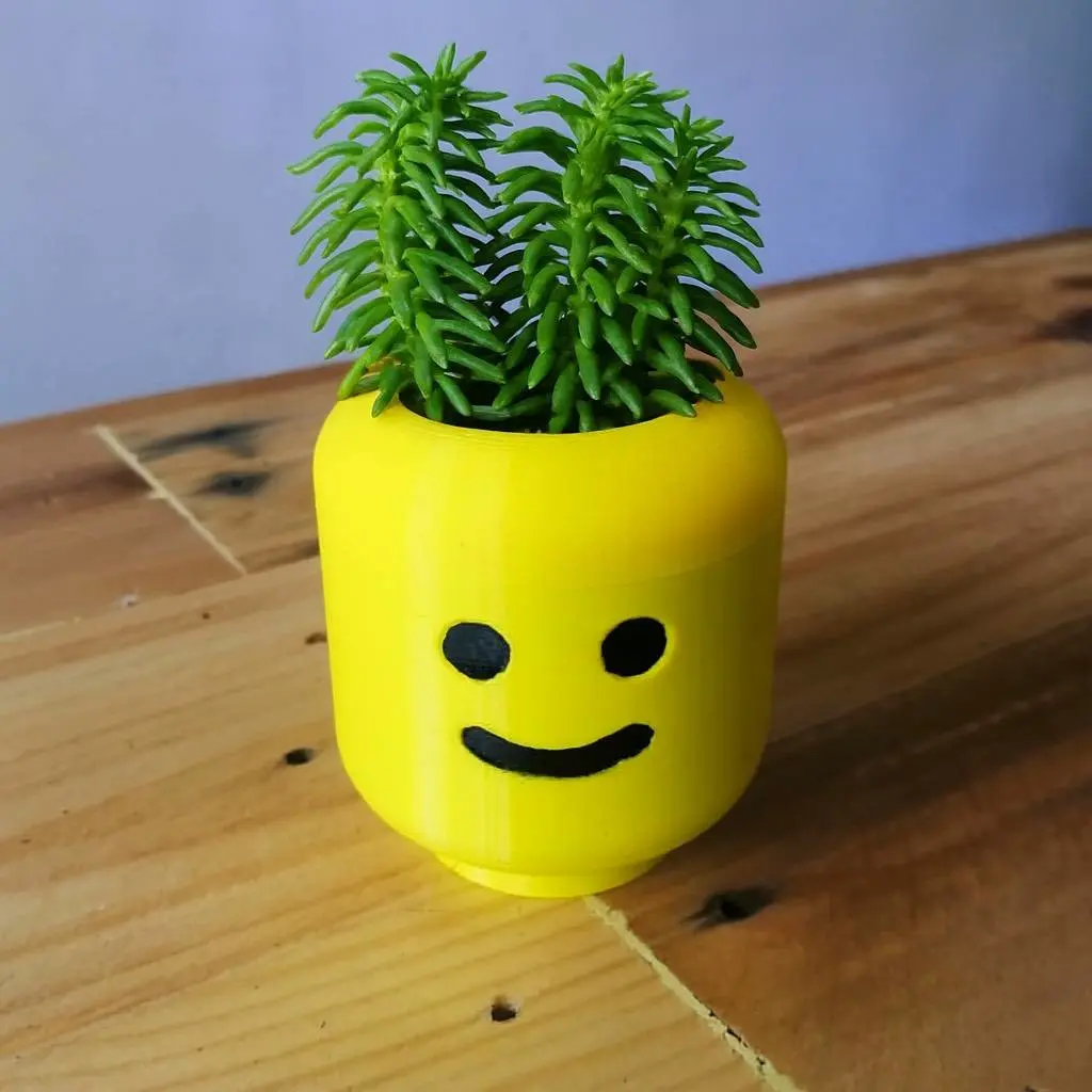 LEGO Head Style Planter Multicolor - CFS Yellow & Black