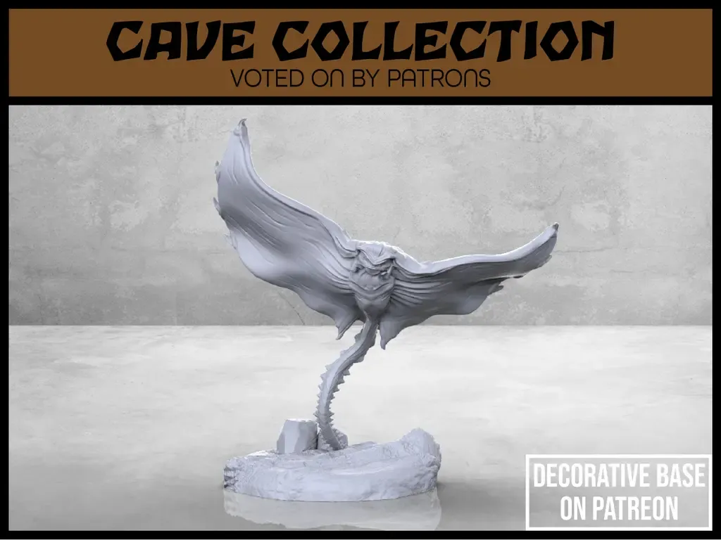 Manta Cave Bat - Version 1 - Tabletop Miniature