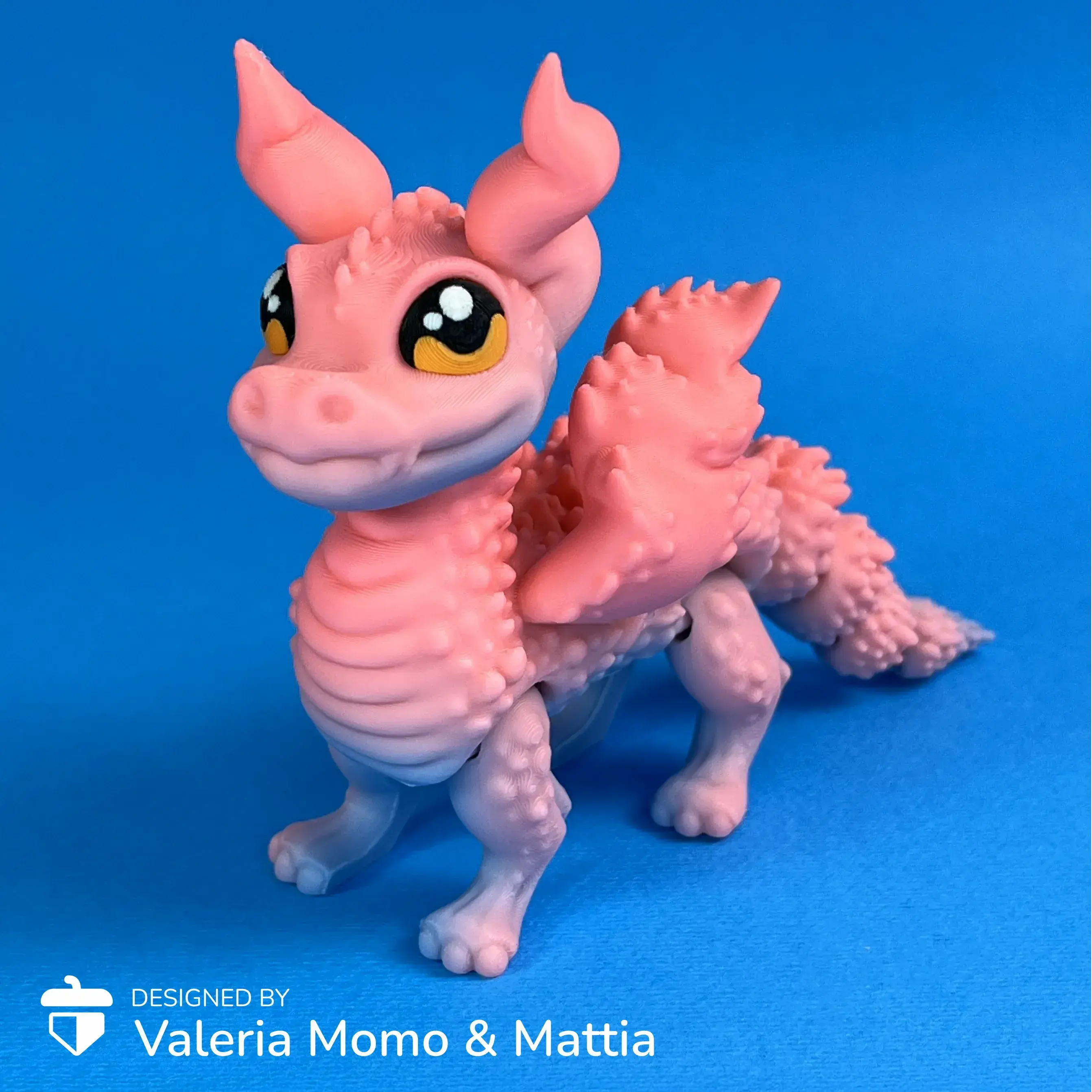 Articulated Horned Dragon, Flexi Toy Print-In-Place