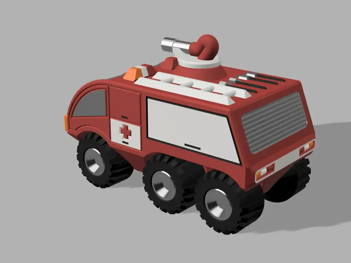 Fire Truck - print in place