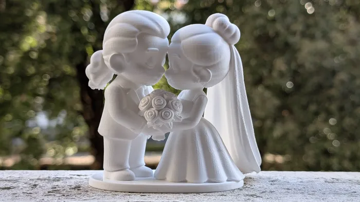 Wedding Couple Cake Topper Figurine - Art - PLA - 3D printed product - фото 4