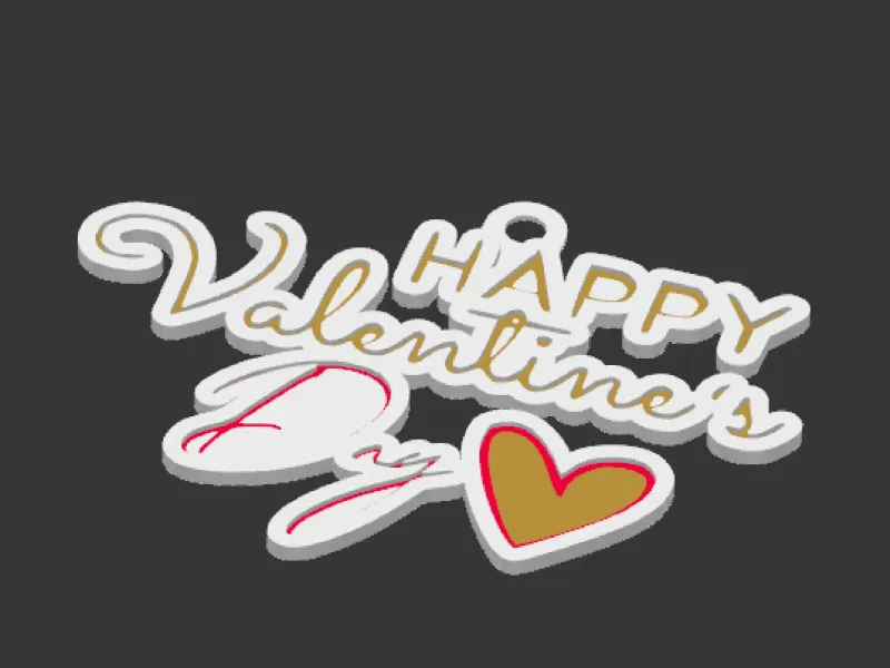 Keychain Happy Valentine's Day
