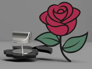 Rose Lapel Pin – Elegant Multicolor Brooch